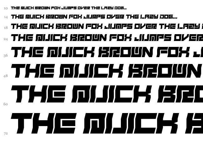 Freudian Slit font waterfall